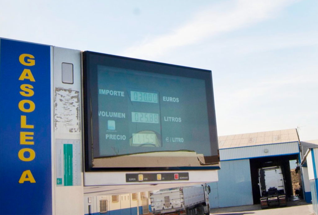 tabla con los precios del gasóleo